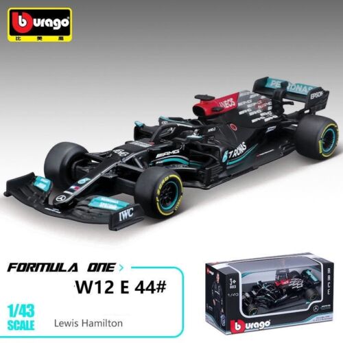 Bburago 1:43 2021 F1 W12E #44 Formel 1 Rennsport Modell Spielzeug Metallauto - Bild 1 von 3