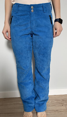 Bogner Fire and Ice Corduroy Ladies Ski Pants S /M Blue Luxury Outdoor EU36 US6