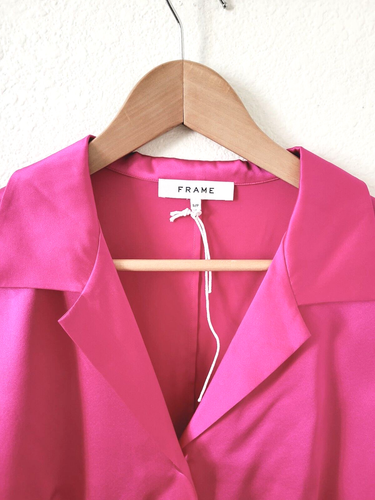 398 $ neues Femme-Hemd aus Seide mit Rahmen in Magenta -- Größe S - Bild 11 von 14