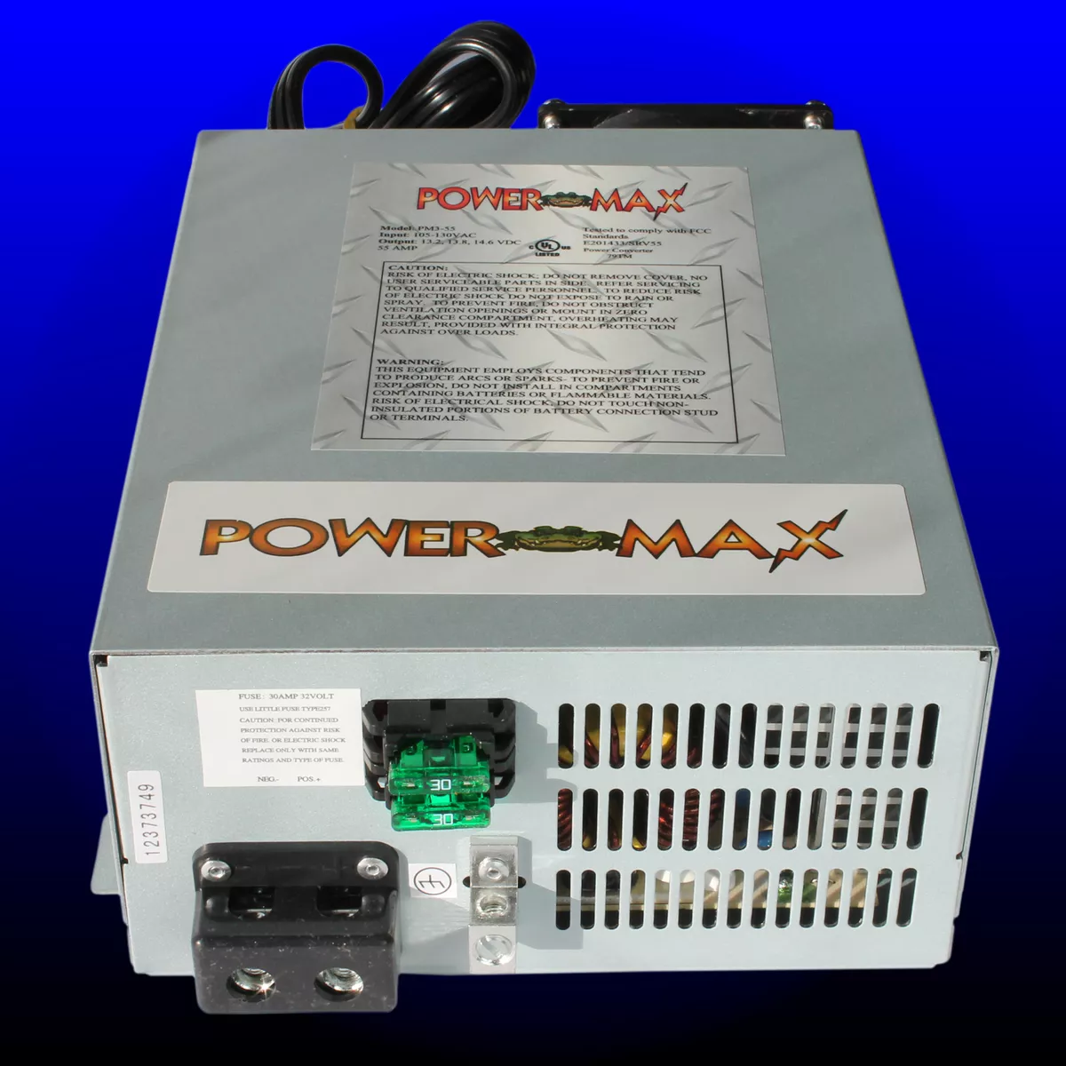 PowerMax RV Converter Battery Charger PM3-55 AMP 120 V AC to 12 volt DC  Supply