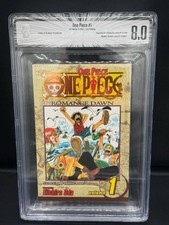BGS 8.0 One Piece Vol 1 Gold Foil 3rd Printing Graded Grading Manga  1st Print