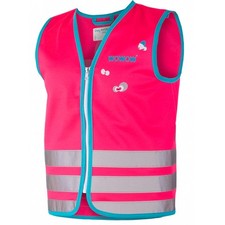 Gilet/giacca di sicurezza rosa fluo per bici-ciclismo wowow crazy monster bambin