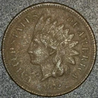 1872 Indian Head Cent; VF details - corrosion