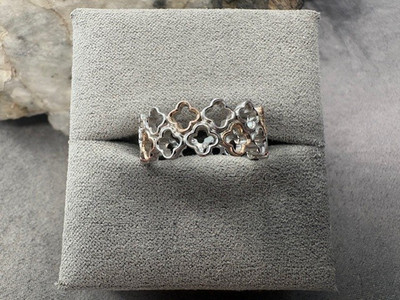 Clogau Walisischer Silber & 9 kt Rotgold Tudor Hof Ring Größe N Neu Sterling 925