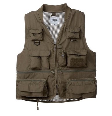 FIELD & STREAM Tarmac Green Fishing Vest Mesh Back Multi Pocket Men s (M) NWOT