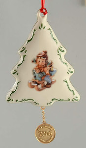 Boxed M I Hummel Annual Ornament by Danbury Mint "Christmas  Delivery" 2006
