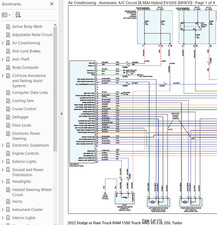 Dodge RAM 1500 2022 diagrama de cableado a color esquema V6 3,0 L DSL Turbo 4x4 pdf