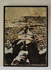 Daniel Pultorak Champagne Beach 2019  Kunst Öl Gerahmt Unikat Original Malerei