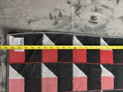 Vintage Saydah Beach Towel Body Towel Geometric 80s 90s Color Block 58x29 Retro - Picture 9 of 11