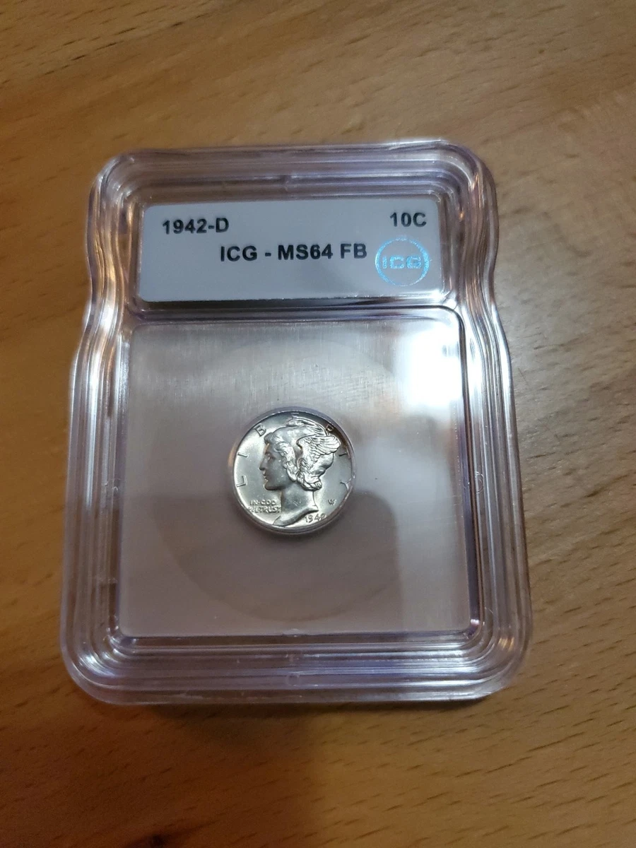 MS 64 Graded 1942 Year Mercury Dimes (1916-1945) for sale | eBay