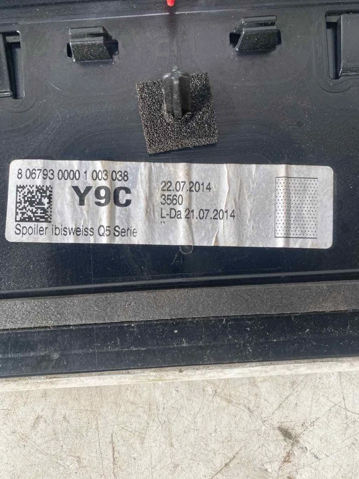 Used Rear Spoiler fits: 2015 Audi Q5 w/o sport appearance package Rear Grade A Foto 3 de 4