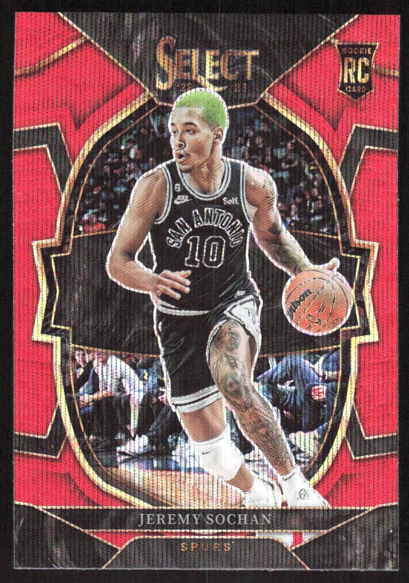 271G 2022-23 Panini Select #86 Jeremy Sochan Orange Flash Prizms