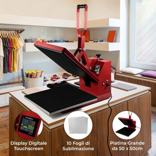 Pressa a Caldo per Magliette 50cm x 50cm per Stampa a Sublimazione & Stampante - Afbeelding 2 van 9