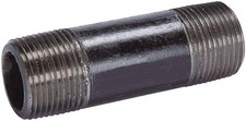 PIPE NIPPLE 3/4" Schedule 80 x 4" Long Thread Both End A106B Seamless, Black
