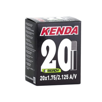 KENDA 20 * 1.75/2,125 Schrader 28mm Bike Camera Única, Black 