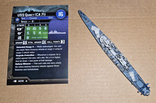 Axis Allies War At Sea SET V USS Quincy 14/39 With Card CA 71 Cruiser