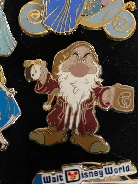 The Grumpy Dwarf "I Hate Mornings" Disney Trading Pin 2010