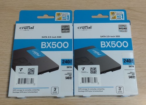 Crucial BX500 240GB SATA 2,5 Zoll SSD 2er Pack 540MB/s unbenutzt