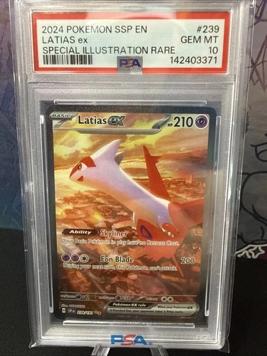2024 PSA 10 Pokemon Latias ex 239/191 Sv08: Surging Sparks SIR