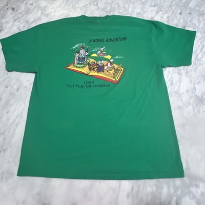 Vintage 1994 Cal Poly Rose Float Parade Club T Shirt X Large Single Stitch Green