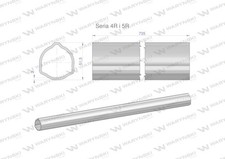 WARYNSKI Series 4R and 5R Shaft Outer Tube 860 51.5x3mm 735mm