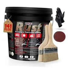 Rust Converter & Metal Primer, 141 Fl Oz Black Rust Inhibitor Black-141 FL 0Z