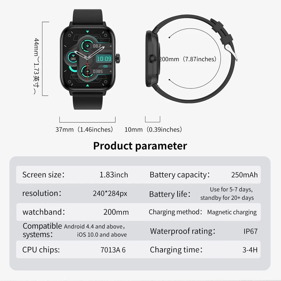 2025 Smart Watch (Answer/Make Calls) Fitness Tracker Smartwatch For Android iOS - Image 2 of 4