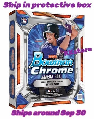 2026 Bowman Chrome Baseball MLB Mega Box Factory Sealed Presale