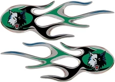 Team ProMark Pair of Decal Sticker Emblem, Air Puffed Raised, Micro Flame...