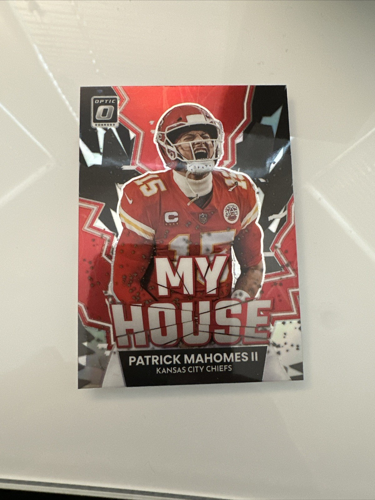 2022 Panini Donruss Optic #MH-4 Patrick Mahomes II My House Silver Holo Prizm