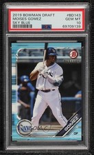 2019 Bowman Draft Sky Blue 66/499 Moises Gomez #BD-143 PSA 10 GEM MT 02au