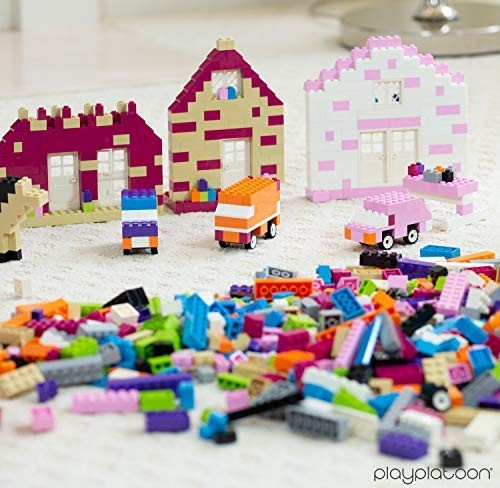 1100 Piece Building Bricks Kit Pastel Colors - Compatible with All Major Brands - Picture 8 of 8