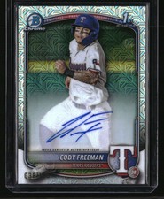 2025 Bowman Cody Freeman Chrome Prospect Autographs HTA Choice Refractor #/150