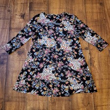 Tu Woman Sainsburys, ladies A line dress, size 14, 3/4 l3ngth sleeve, floral
