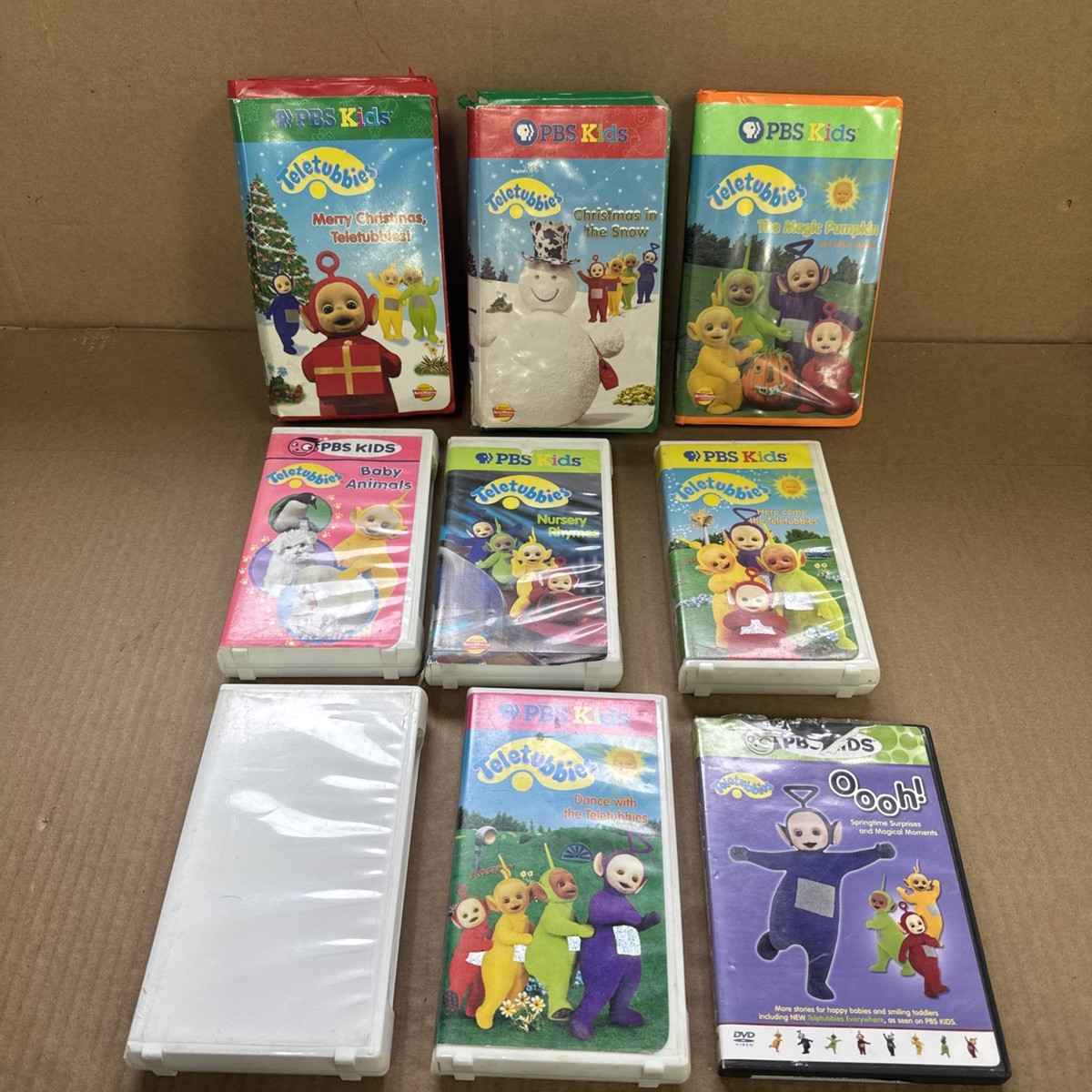Lot Of 9 Teletubbies VHS Lot PBS Kids, Christmas , Halloween