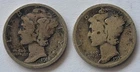 Lot of 2 Silver Mercury Dimes 1918 And 1923 Free Shipping