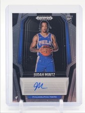 JUDAH MINTZ 2024-25 PANINI PRIZM BLACK ROOKIE SIGNATURES 76ERS RC AUTO Q6846