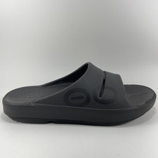 Oofos Ooahh Sport Slide Sandals Mens Size 8 Black Comfort Recovery, Womens 10