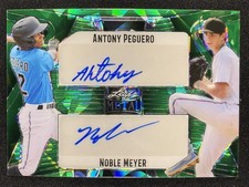 2023 Leaf Metal #DA-3 Antony Peguero/Noble Meyer Dual Auto Green Crystal /3