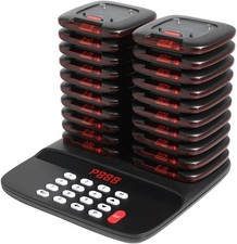 AGJ Wireless Restaurant Pager System 20 Guest Queue Pagers Beeper Buzzer Calling