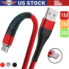 Heavy Duty Micro USB Fast Charger Data Cable Cord For Samsung LOT Android HTC LG