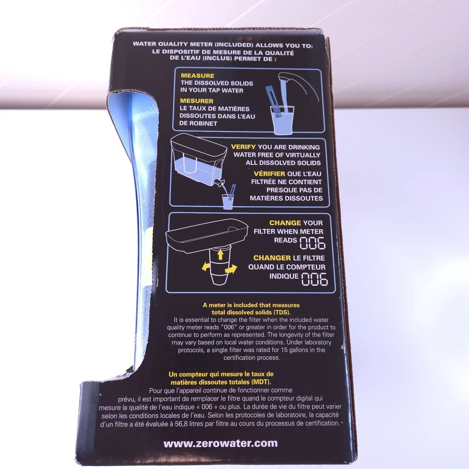ZeroWater 23-Cup Dispenser Ready Pour 5-Stage Water Filter New Sealed Unopened - Image 4 of 4