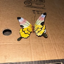 ceramic butterfly wall plaque vintage piece from Anfora Agueda in Portugal