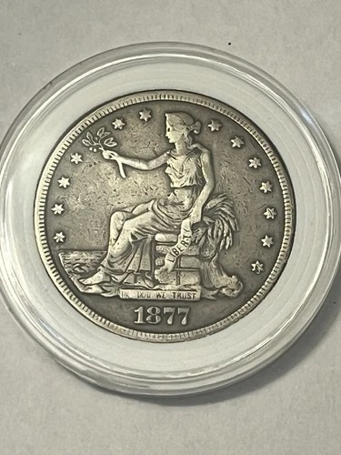 1877 P Trade Dollar Scarce Nice Date  Look At Pics
