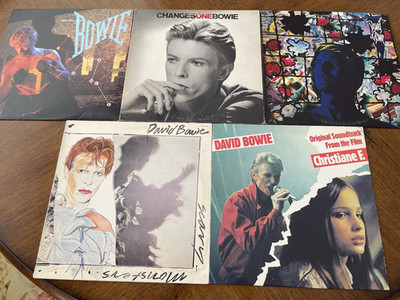 David Bowie 5 LP lot Scary Monsters + Christiane + Tonight + Let's Dance Changes