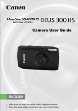 Canon POWERSHOT SD4000IS IXUS 300HS Digital Camera User Owner Instruction Manual