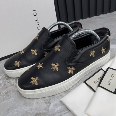 Gucci Dublin Web Slipons Star Bee Embroidery Black 7,5 G or 8 US or 41,5 EUR