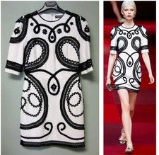 $3295 Dolce & Gabbana SS2015 Embroidered Dress 40 Matador Torero Motifs Applique
