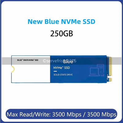 Western Digital WD SN570 NVMe Internal Solid State Disk For Laptop 250GB Blue