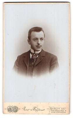 Fotografie Max Steffens, Berlin, Belle-Alliance Platz 9, Portrait bürgerlicher  